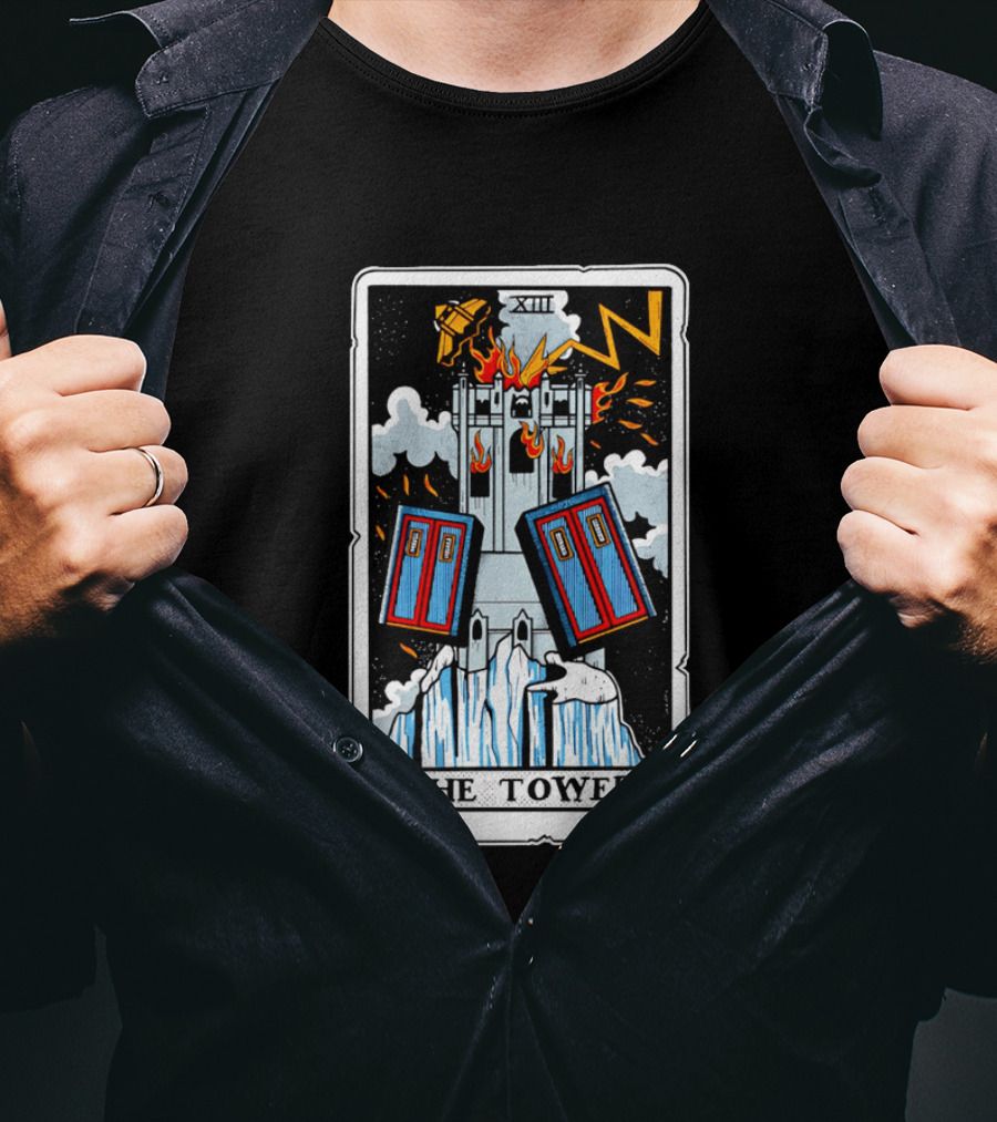 Doctor Who TARDIS Tarot Card Tower XIII T-Shirt