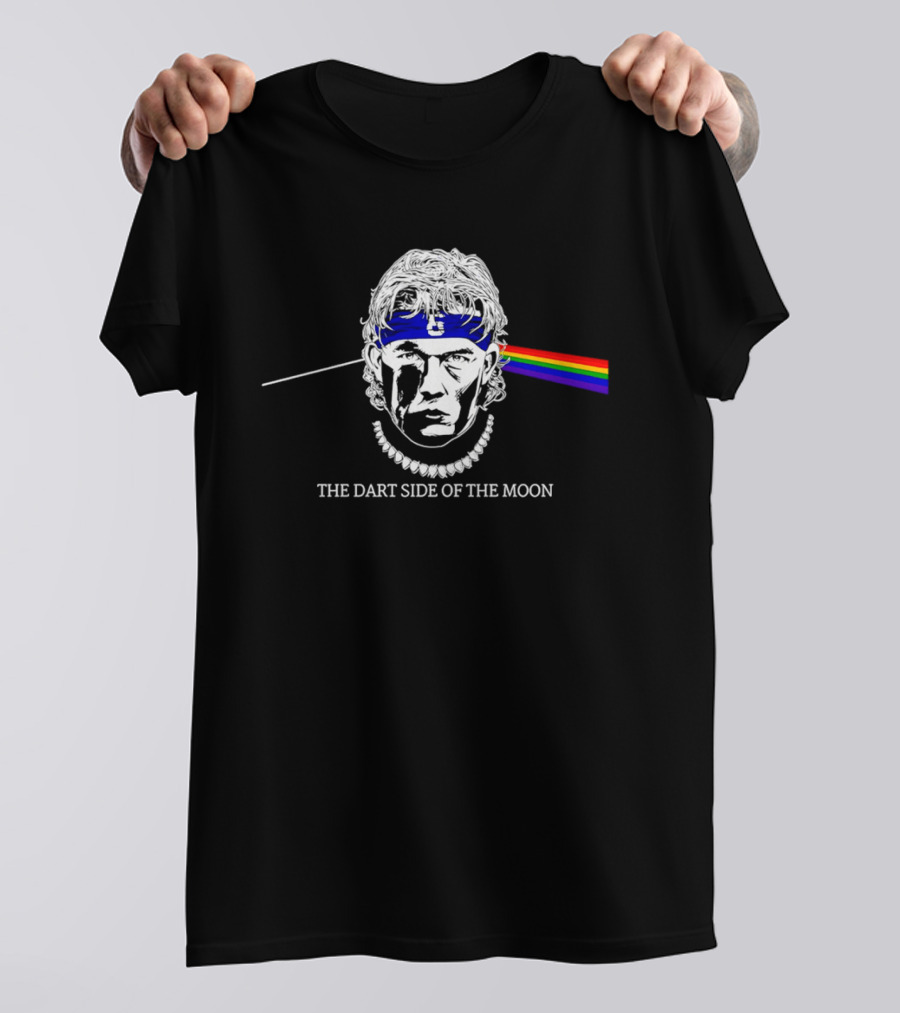The Dart Side Of The Moon Rainbow Prism Luke Littler T-Shirt