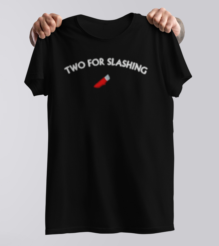 Two For Slashing Horror Movie Slasher Knife T-Shirt