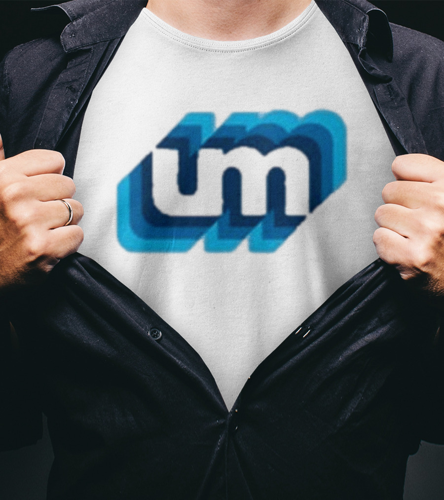 Umphrey's Mcgee Triple Wide Youth UM Overlapping Blue Letters T-Shirt