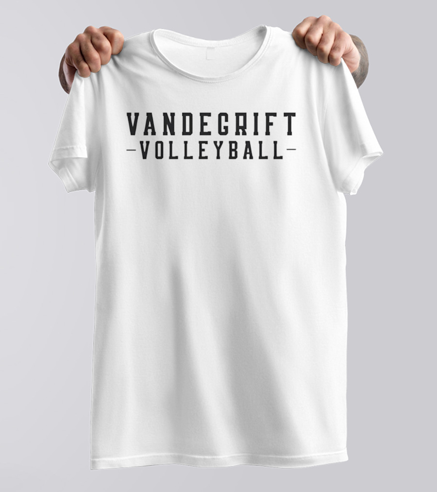 Vandegrift Volleyball Varsity Block Lettering Collection T-Shirt