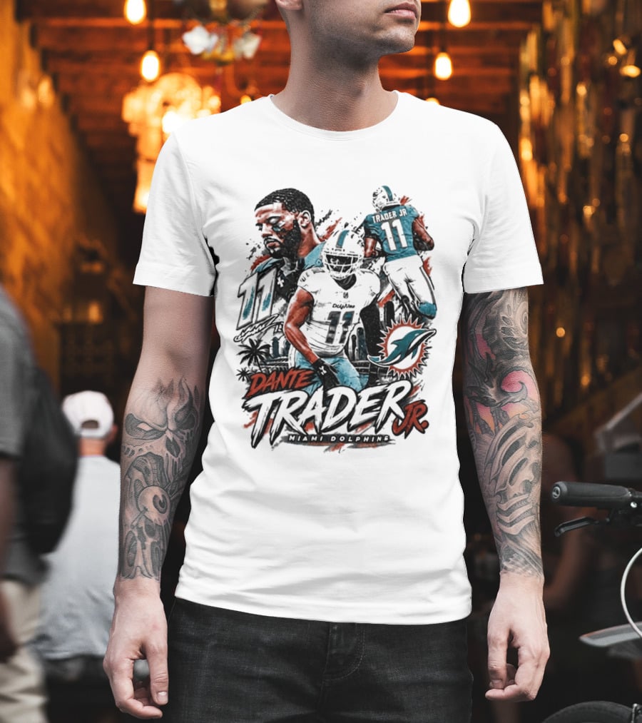 Dante Trader Jr Miami Dolphins 11 Football 2026 T-Shirt