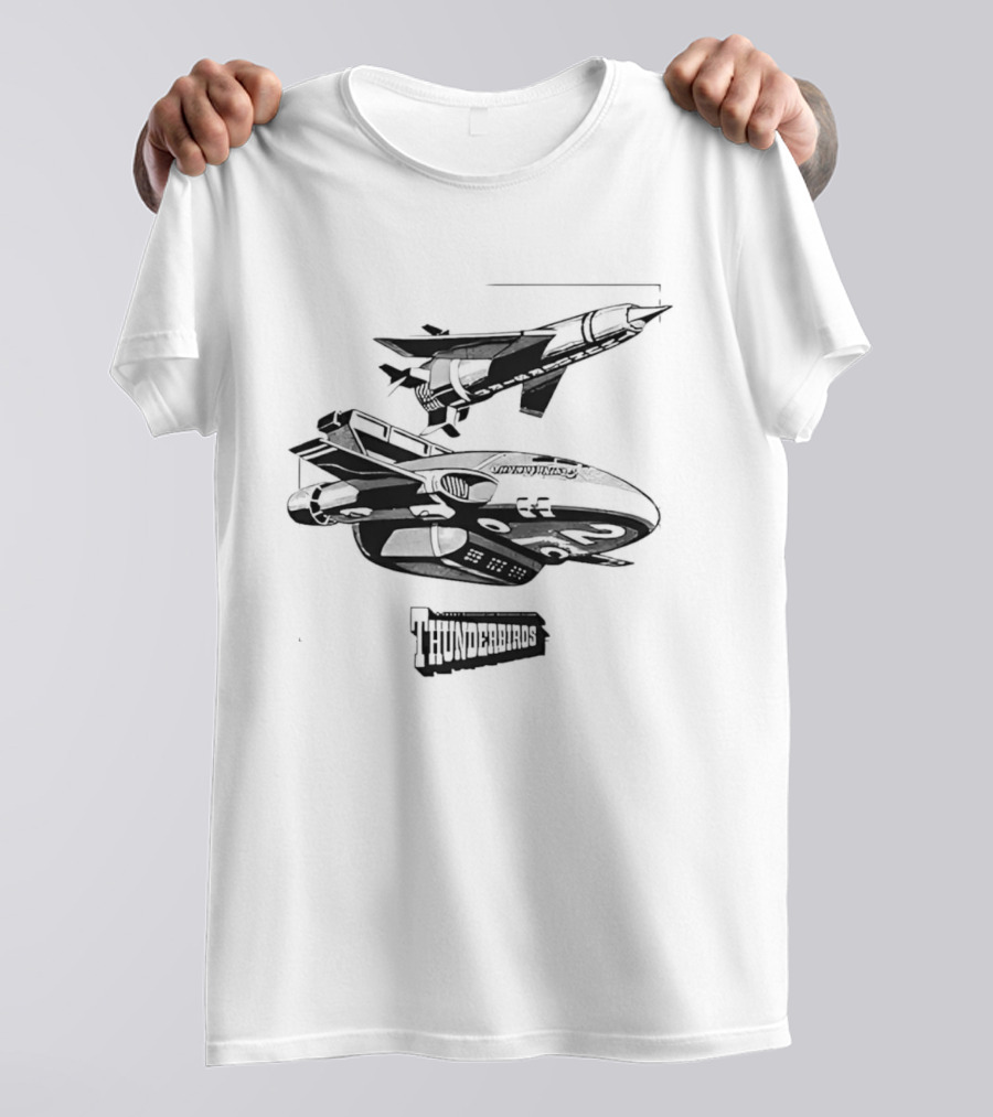 Thunderbirds Rocket Spacecraft Flying Line T-Shirt