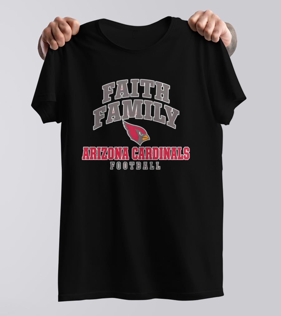 Arizona Cardinals Faith Family Football Bird Head T-Shirt