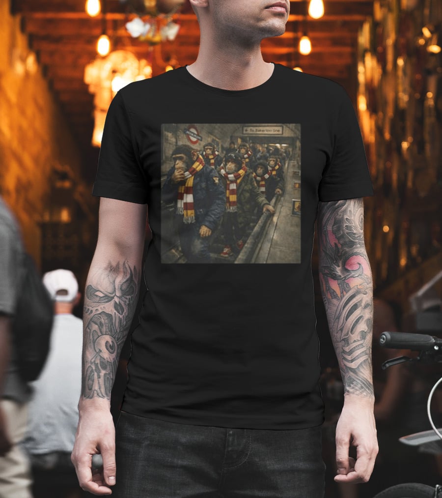 Bradford City Northern Monkeys Terrace London Underground Soccer Fans T-Shirt