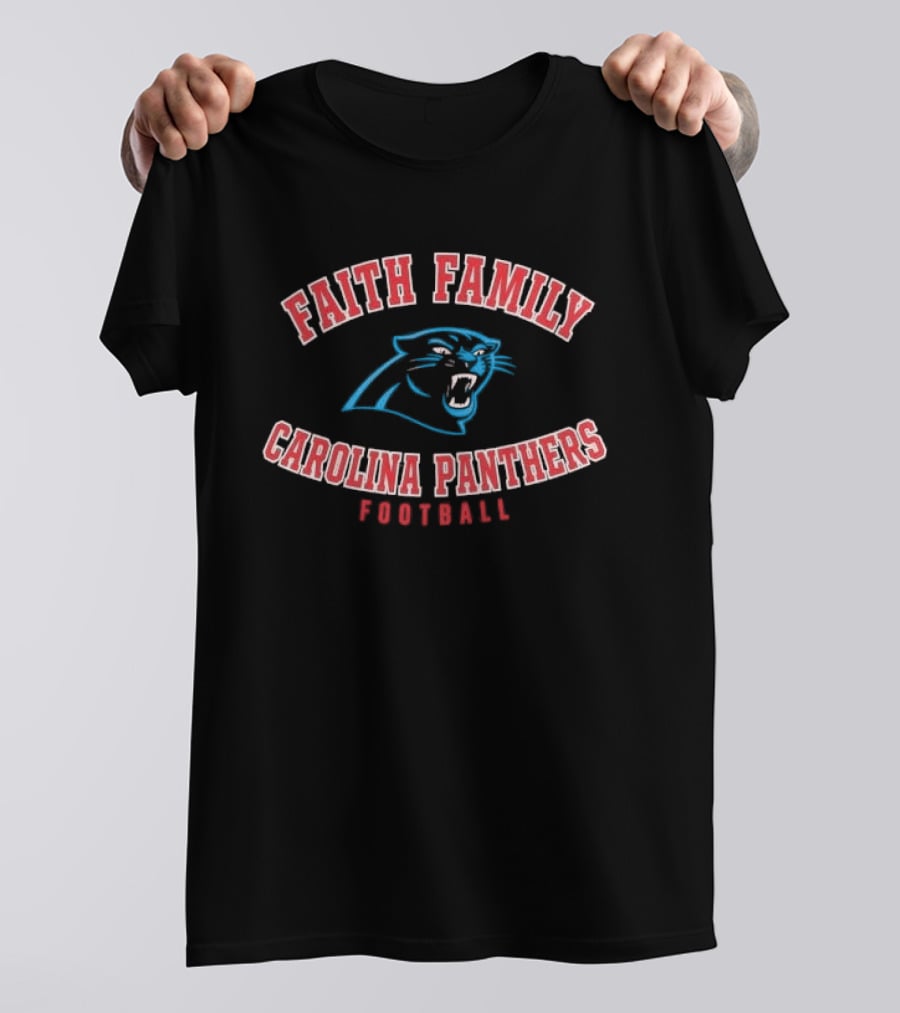 Carolina Panthers Faith Family Football Roaring Panther T-Shirt