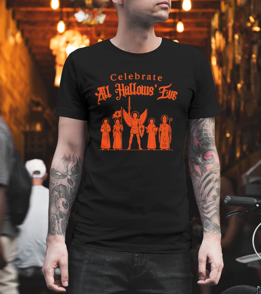 Celebrate All Hallows' Eve Catholic Saints Michael Joan Of Arc T-Shirt