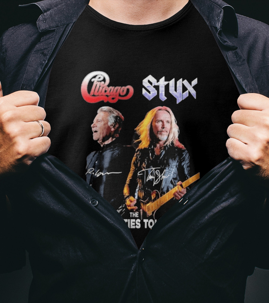 Chicago Styx The Windy Cities Tour 2026 Rock Concert T-Shirt