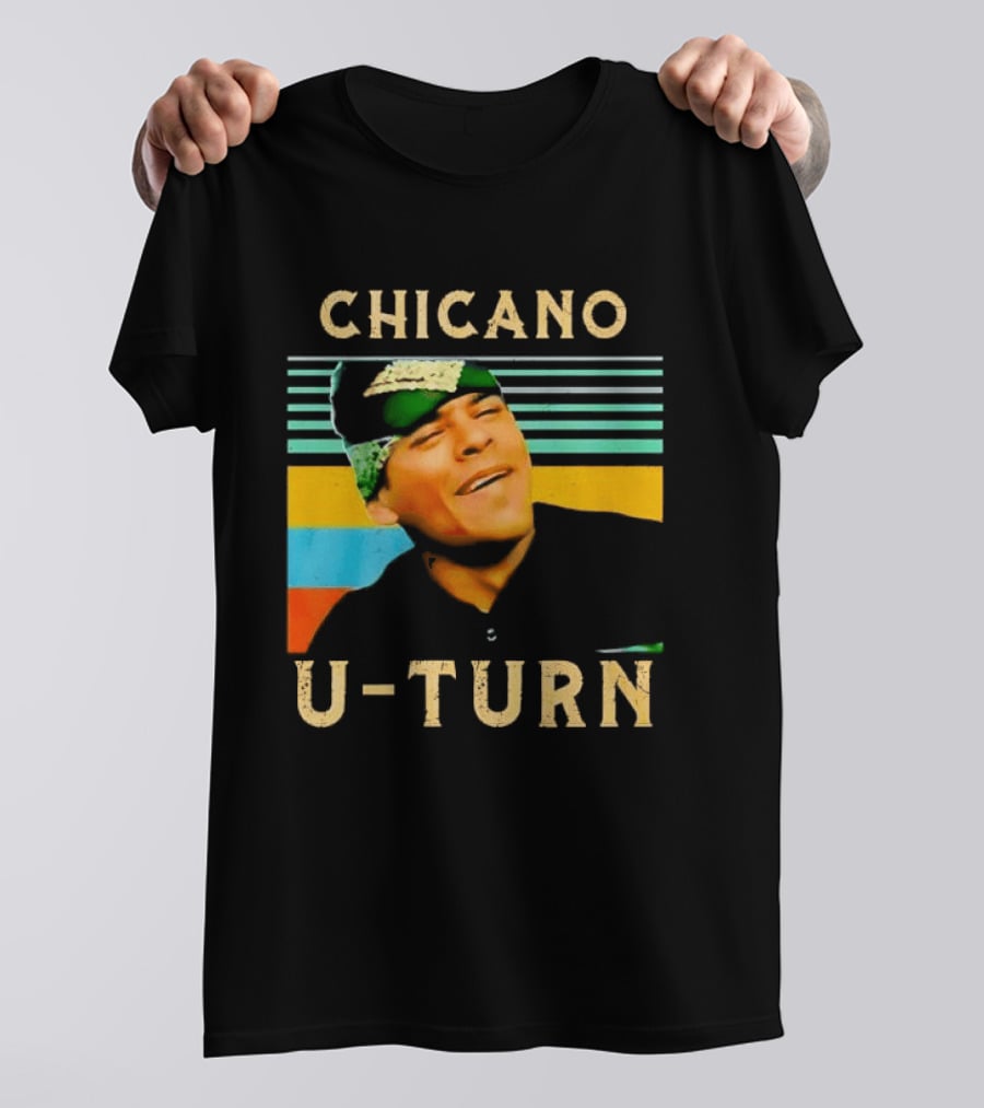 Chicano U Turn Sunset Stripes Smiling Man Bandana T-Shirt