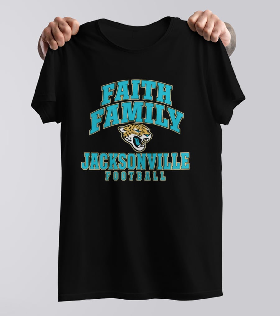 Faith Family Jacksonville Football Snarling Head Profile T-Shirt