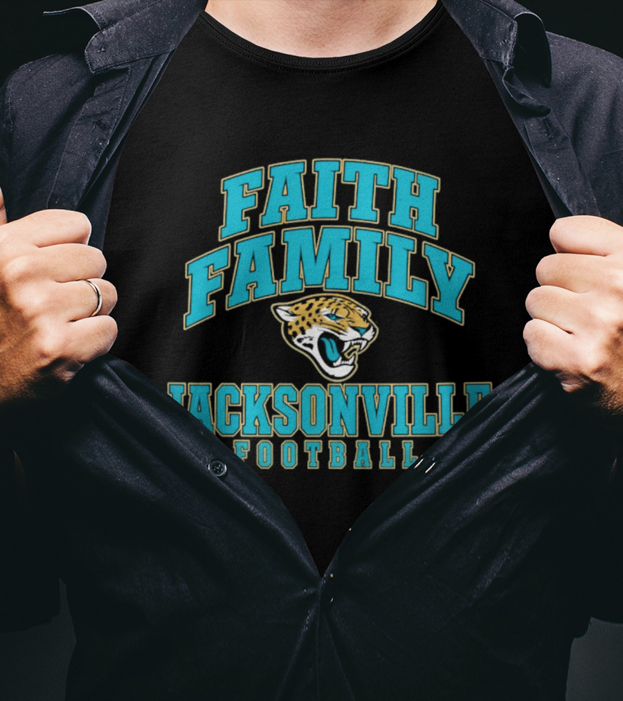 Faith Family Jacksonville Football Snarling Head Profile T-Shirt