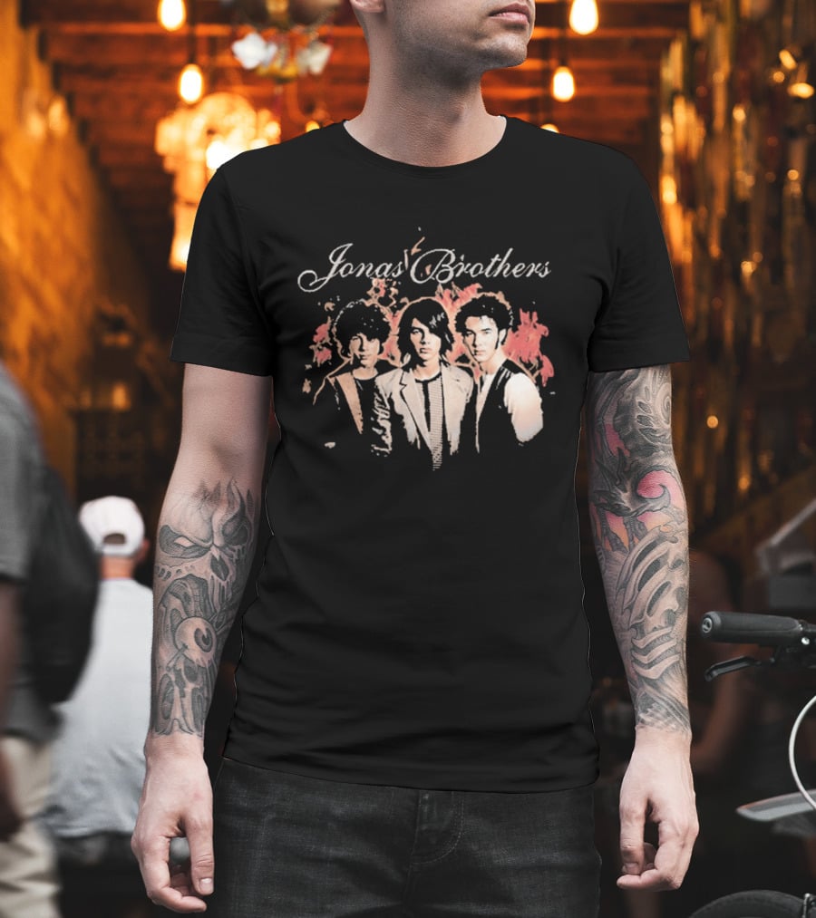 Jonas Brothers Fiery Backdrop Trio T-Shirt