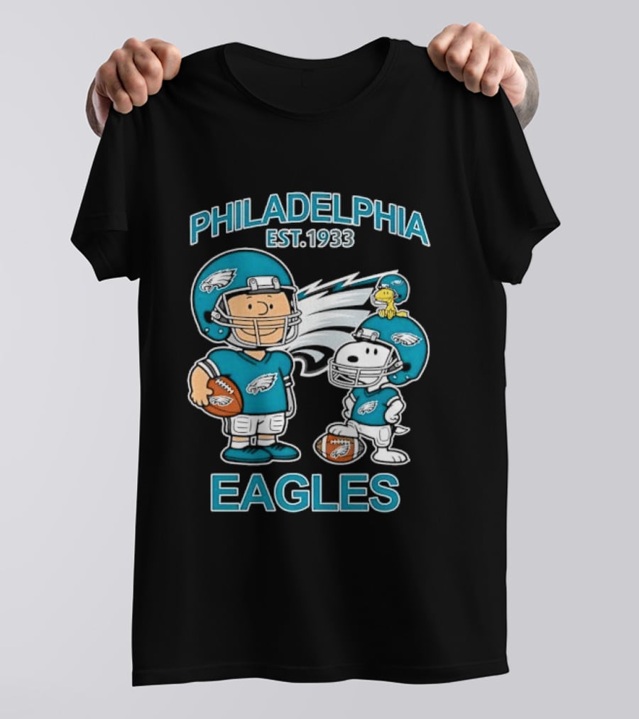 Philadelphia Eagles Est 1933 Characters Football Uniforms T-Shirt