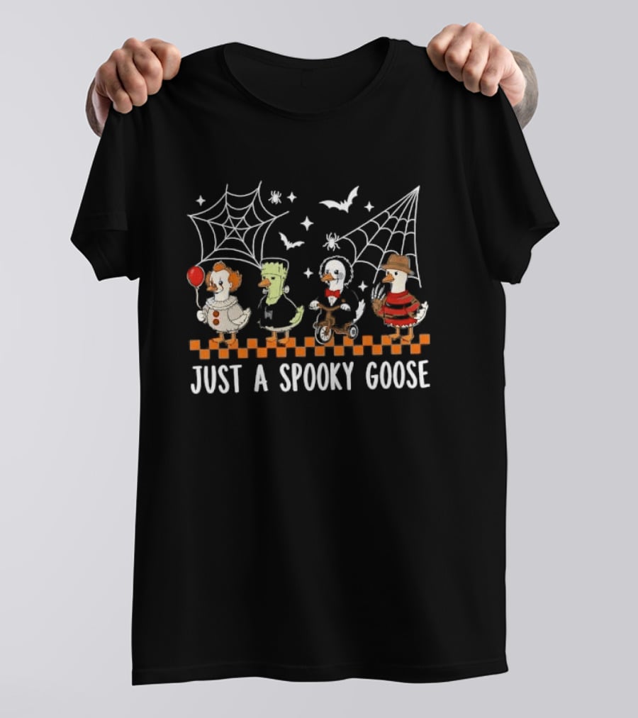 Halloween Goose Costume Parade Horror Movie Inspiration Spooky Four Geese T-Shirt