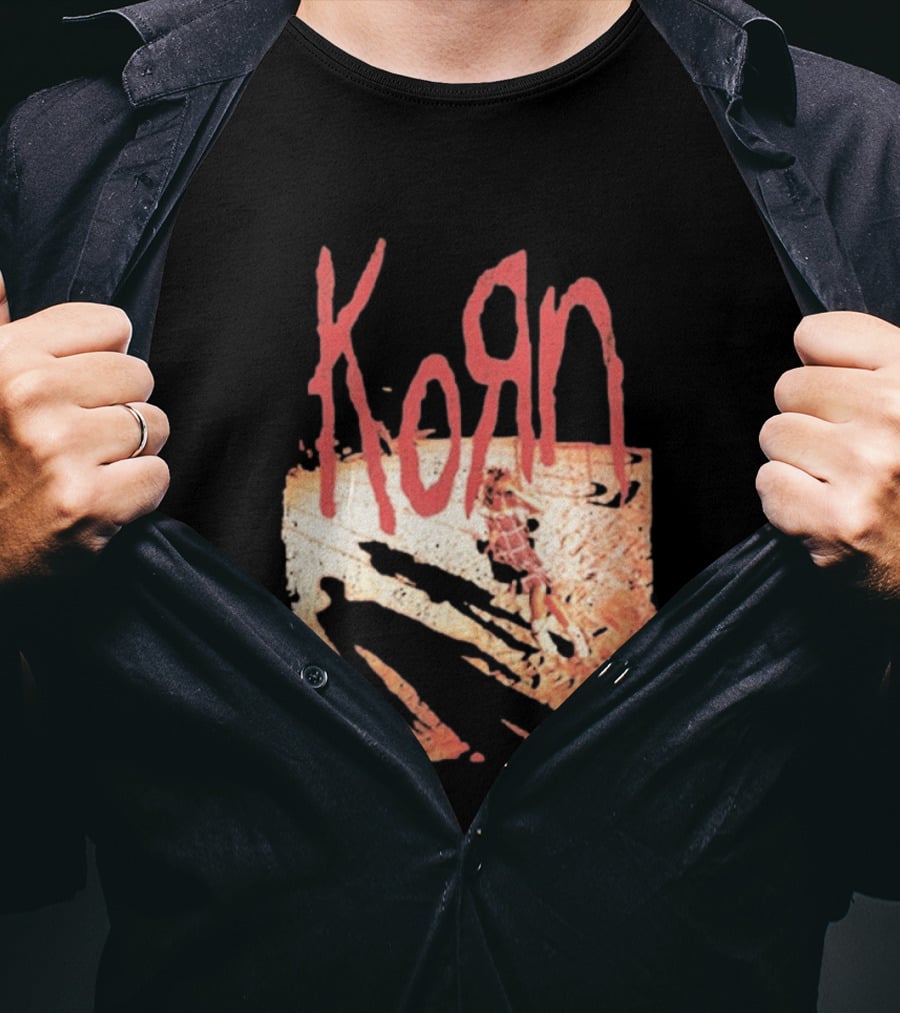 Korn Self Titled Album Cover Art With Distressed Child T-Shirt