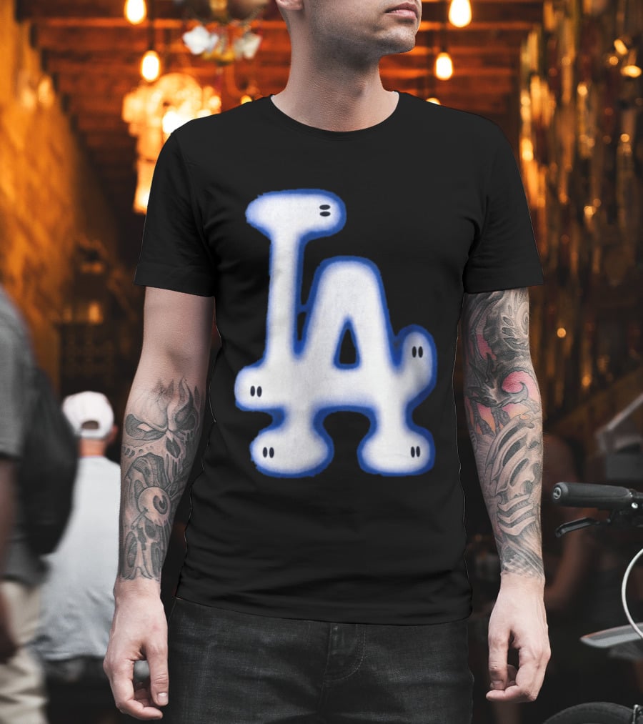 LA Dodgers Blue Ghost Airbrush T-Shirt