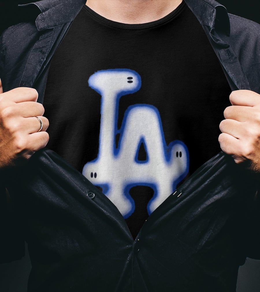 LA Dodgers Blue Ghost Airbrush T-Shirt