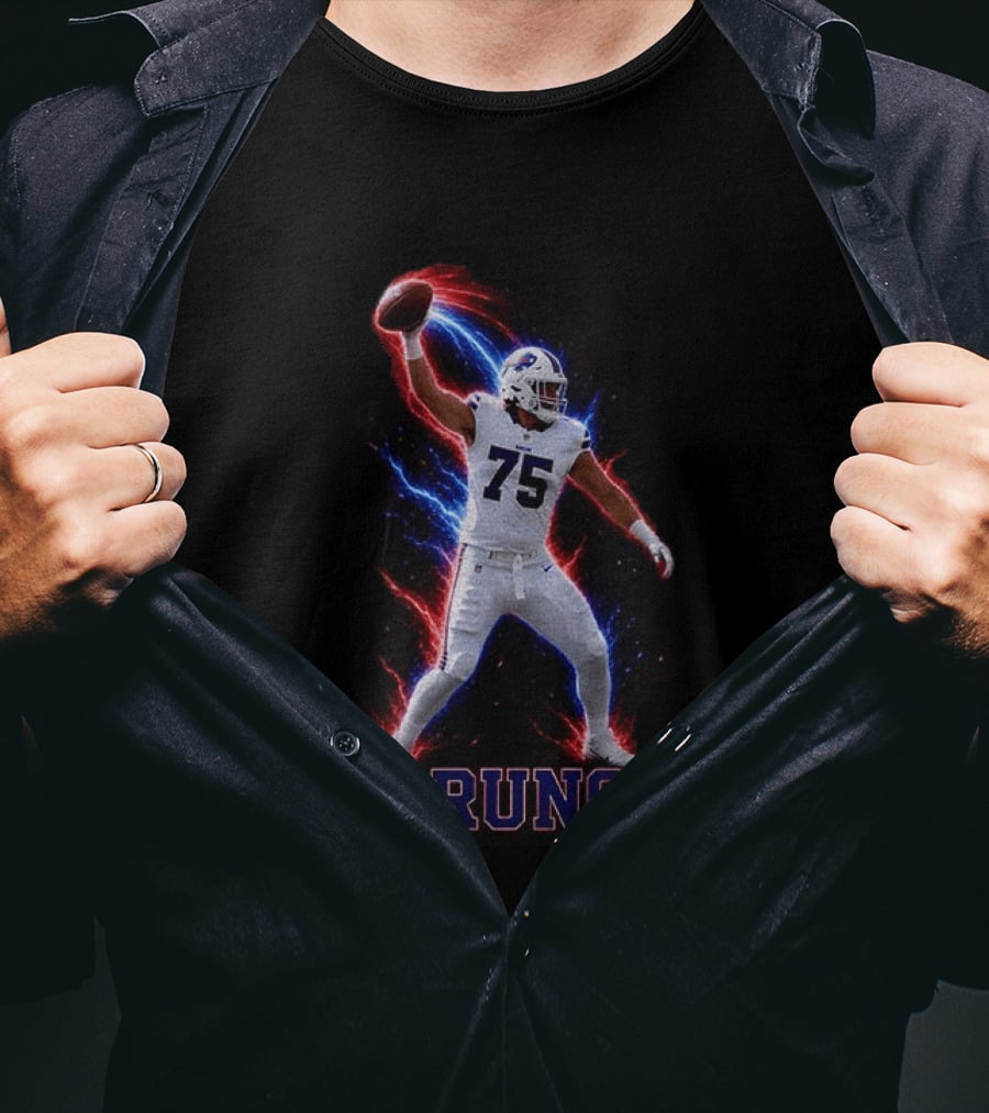 Bruno Buffalo Bills 75 Electric Burst Football T-Shirt