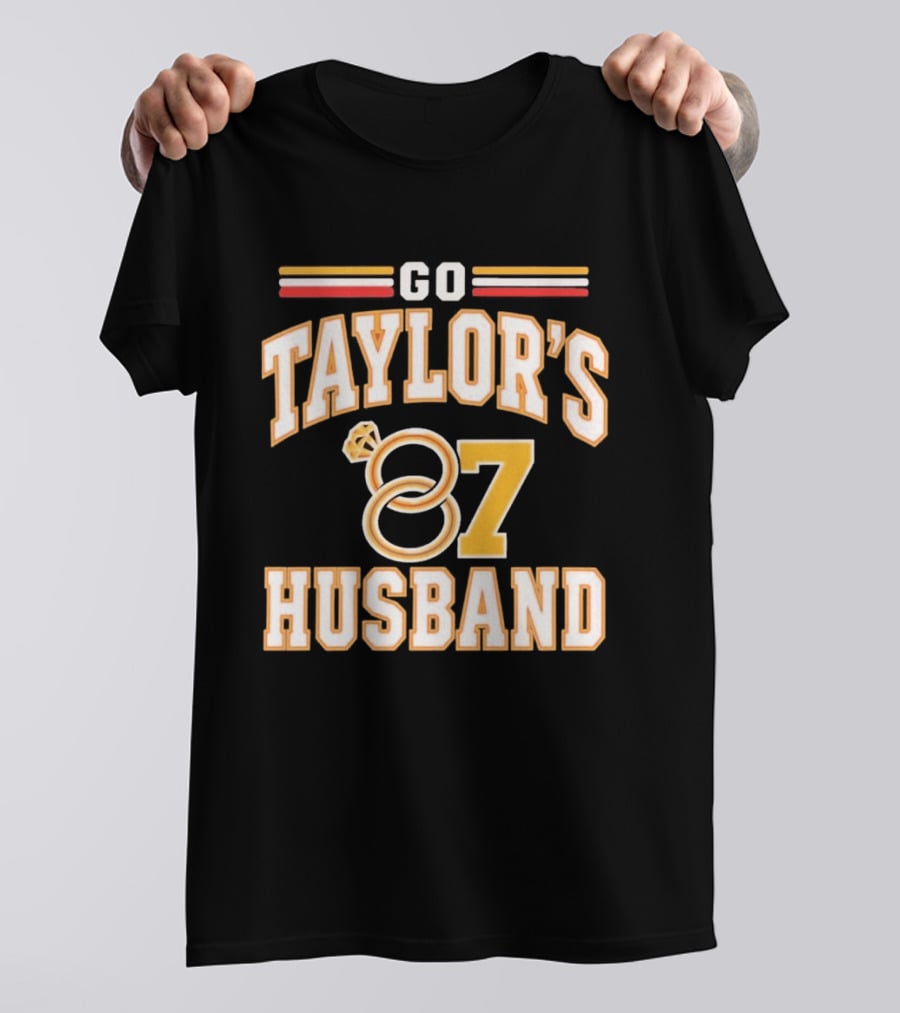 Go Taylor's Husband 87 Football Fan Cheer With Ring Motif T-Shirt