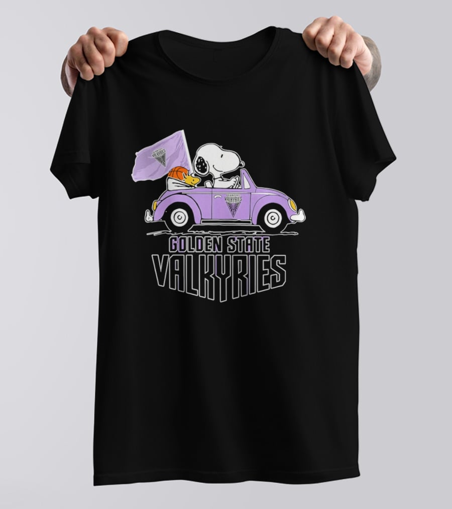 Golden State Valkyries Snoopy Volkswagen Beetle T-Shirt