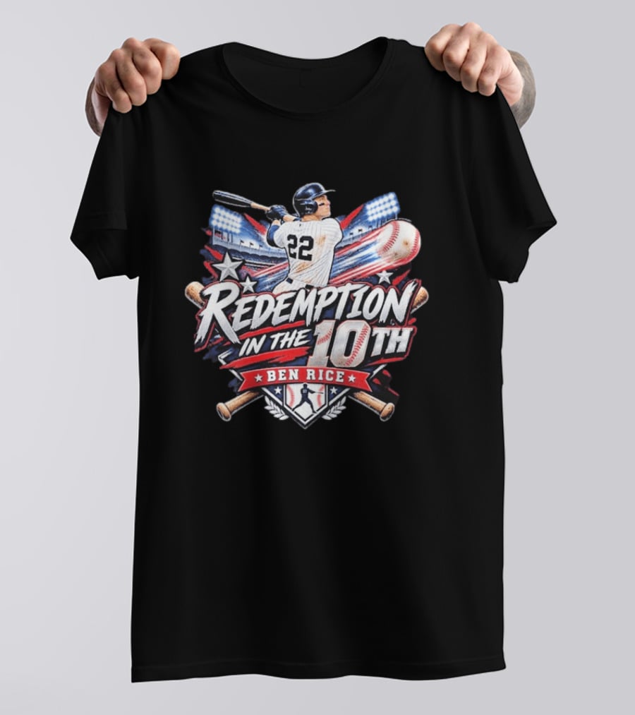 Redemption In The 10th Ben Rice Baseball Number 22 T-Shirt