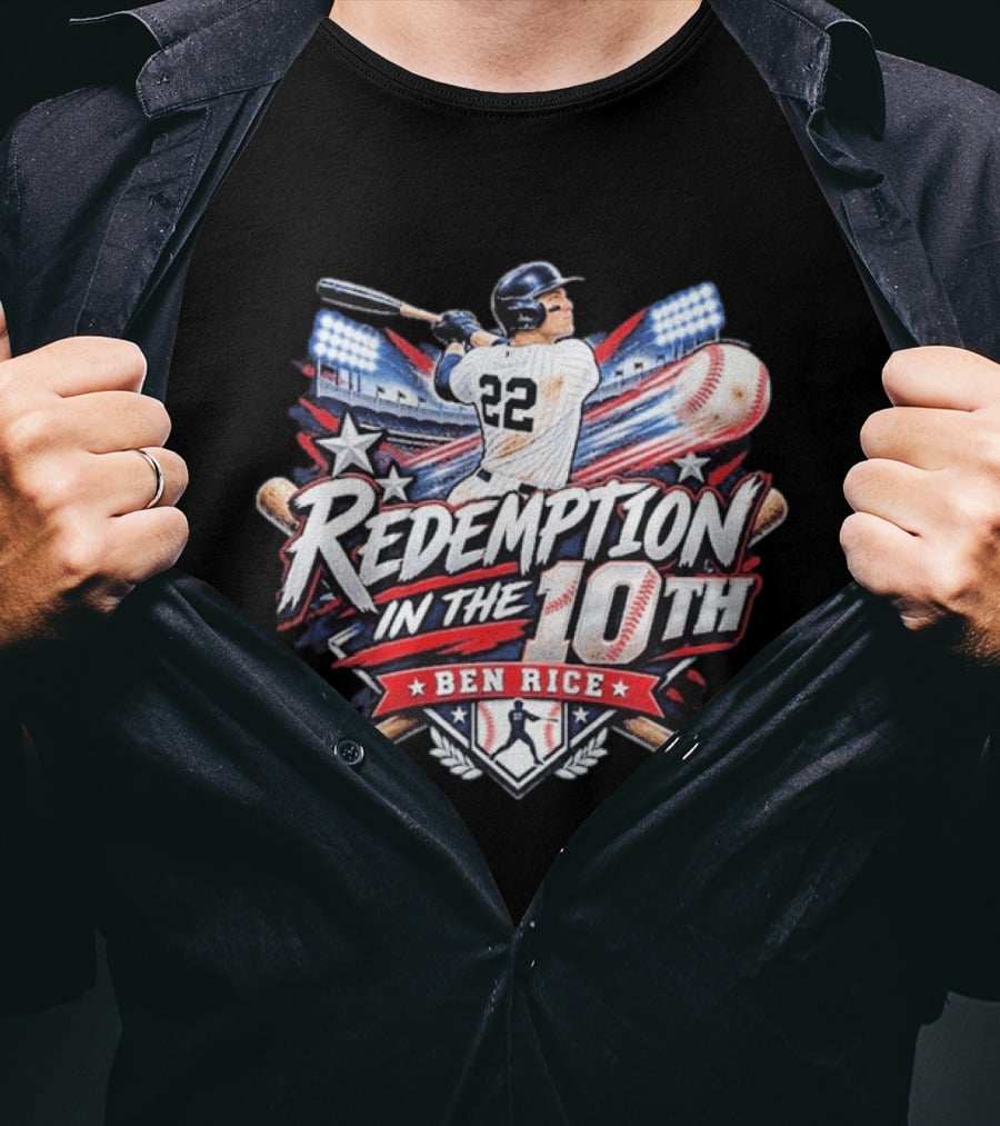 Redemption In The 10th Ben Rice Baseball Number 22 T-Shirt