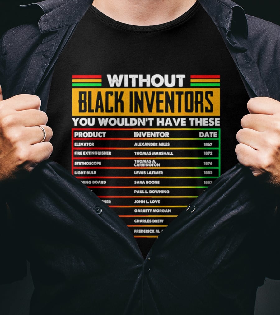 Without Black Inventors You Wouldn't Have Elevators Fire Extinguishers Stethoscopes And More T-Shirt