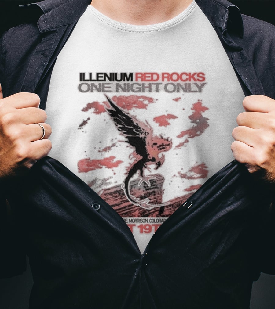 Illenium Red Rocks August 19th 2026 Morrison Colorado One Night Only T-Shirt