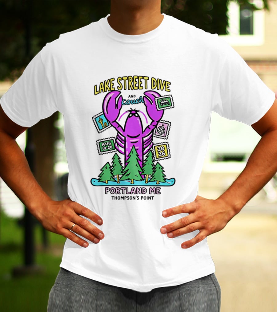 Lake Street Dive Couch Lobster Portland ME Thompson's Point August 19 20 2023 T-Shirt