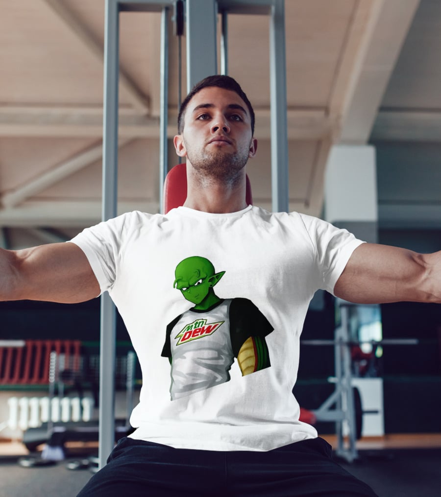 Piccolo Dragon Ball Z Character In Mtn Dew T-Shirt