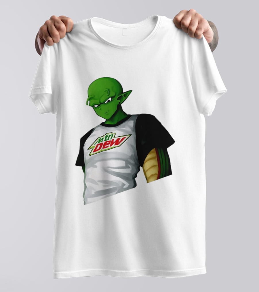 Piccolo Dragon Ball Z Character In Mtn Dew T-Shirt
