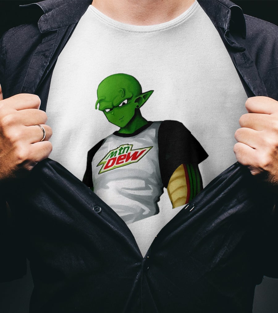 Piccolo Dragon Ball Z Character In Mtn Dew T-Shirt