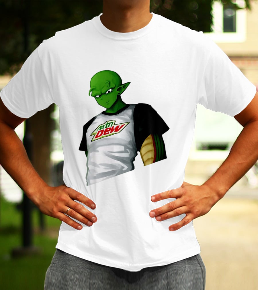 Piccolo Dragon Ball Z Character In Mtn Dew T-Shirt