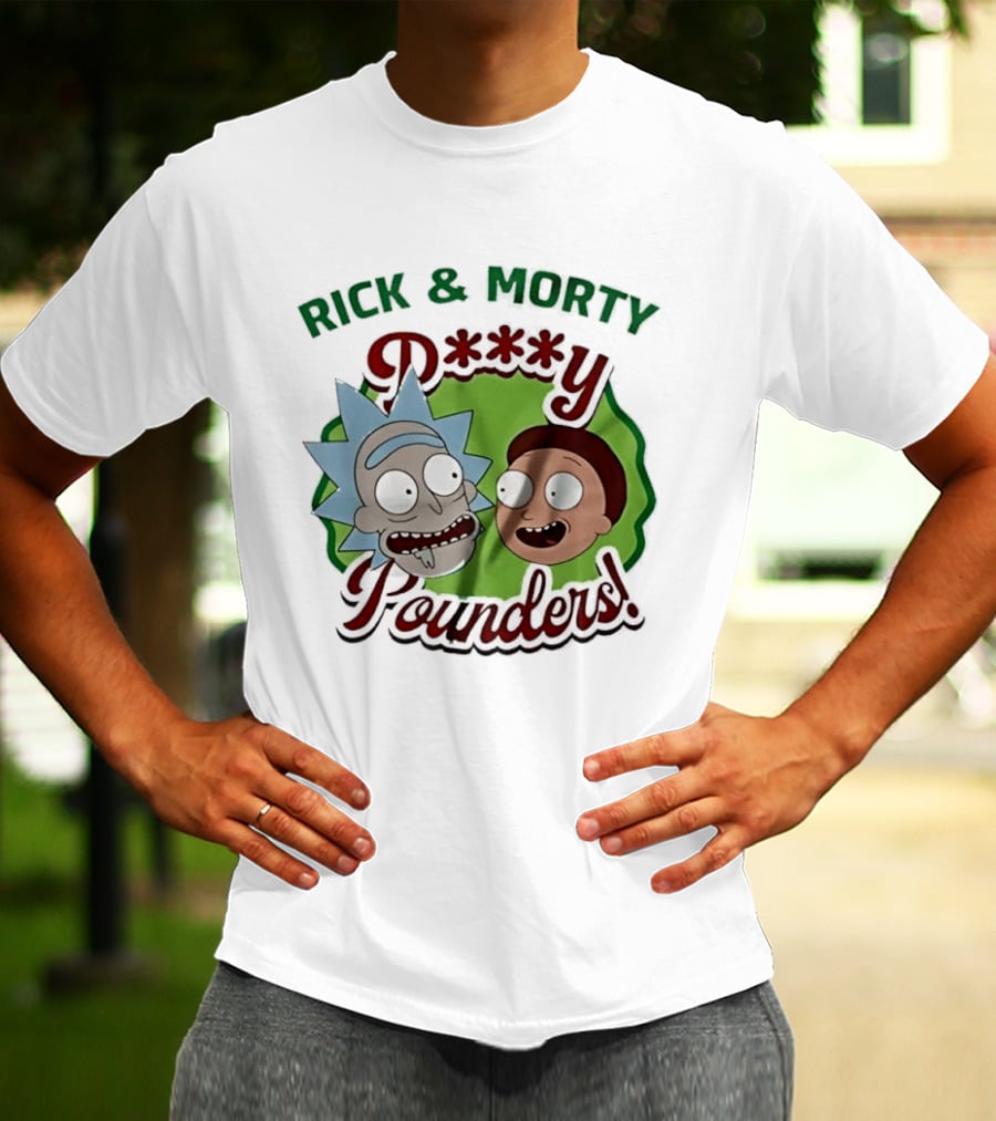 Rick And Morty P<strong></strong>y Pounders Cartoon Characters Green Portal T-Shirt