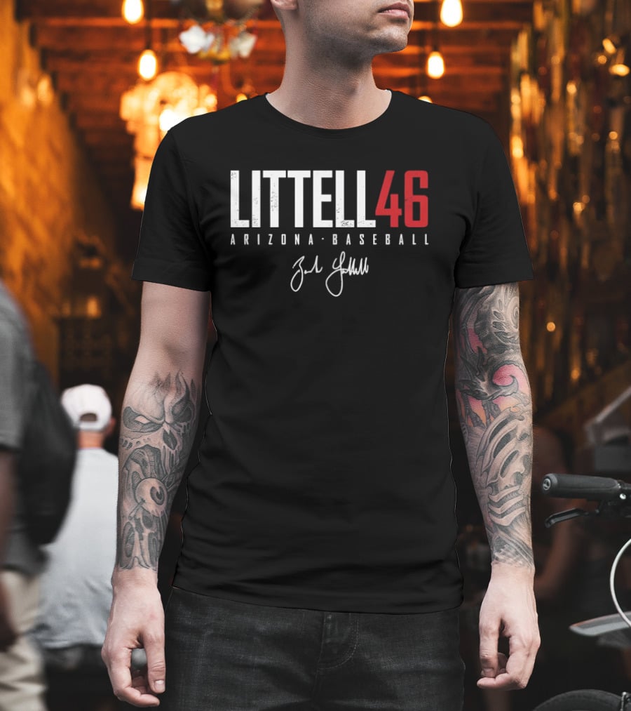 Arizona Baseball Littell 46 Zack Distressed T-Shirt
