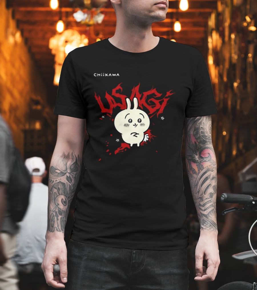 Chiikawa Usagi Kawaii Anime Red T-Shirt