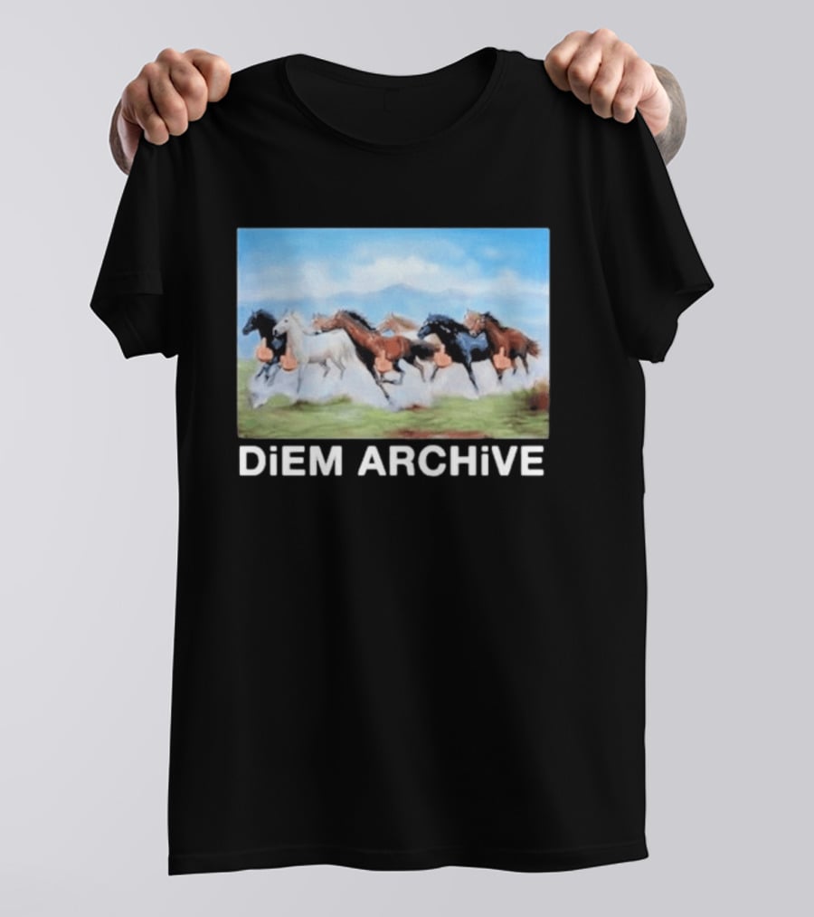 Diem Archive Running Horses Iconic Bet On A Horse T-Shirt
