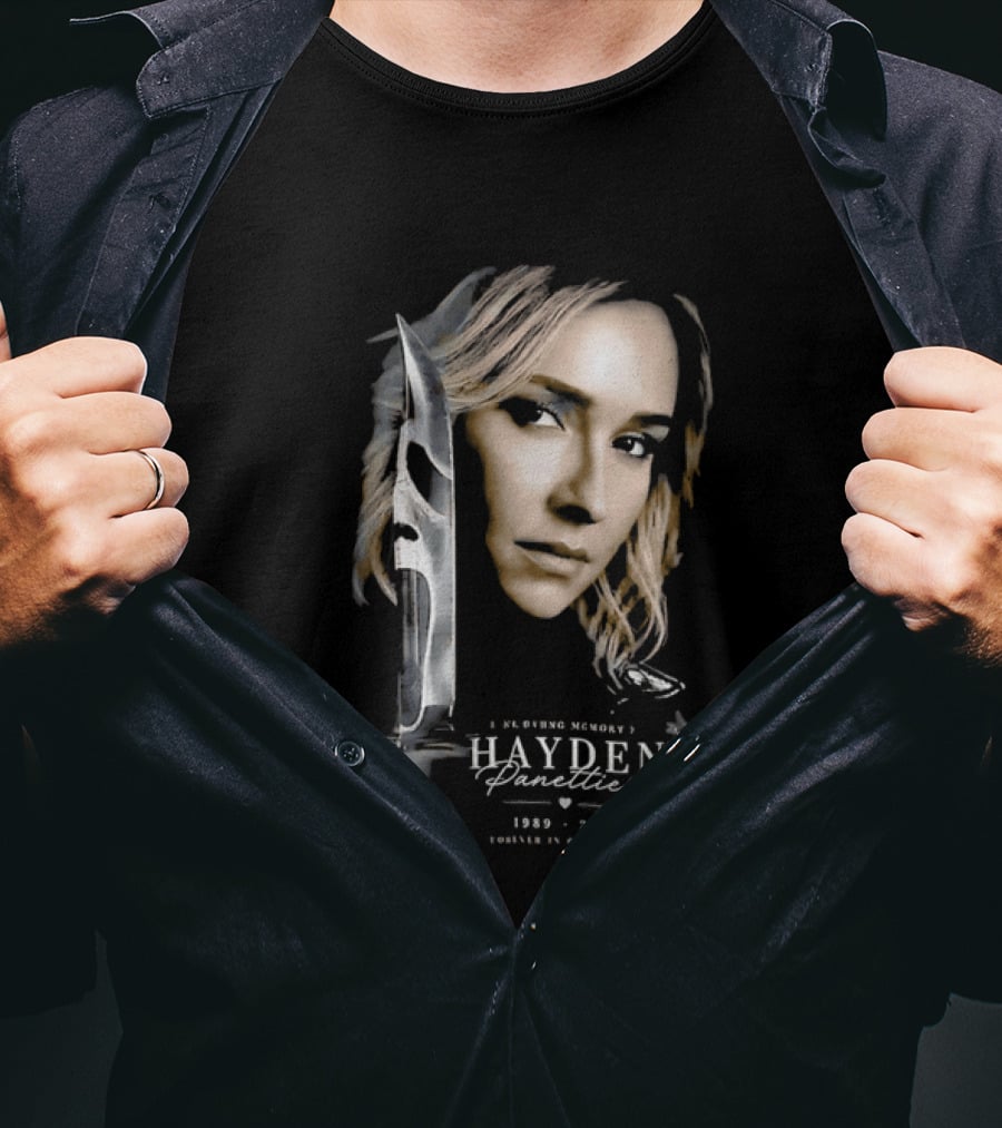 In Loving Memory Hayden Panettiere Forever In Our Hearts 1989 2026 Woman Knife Ghostface T-Shirt