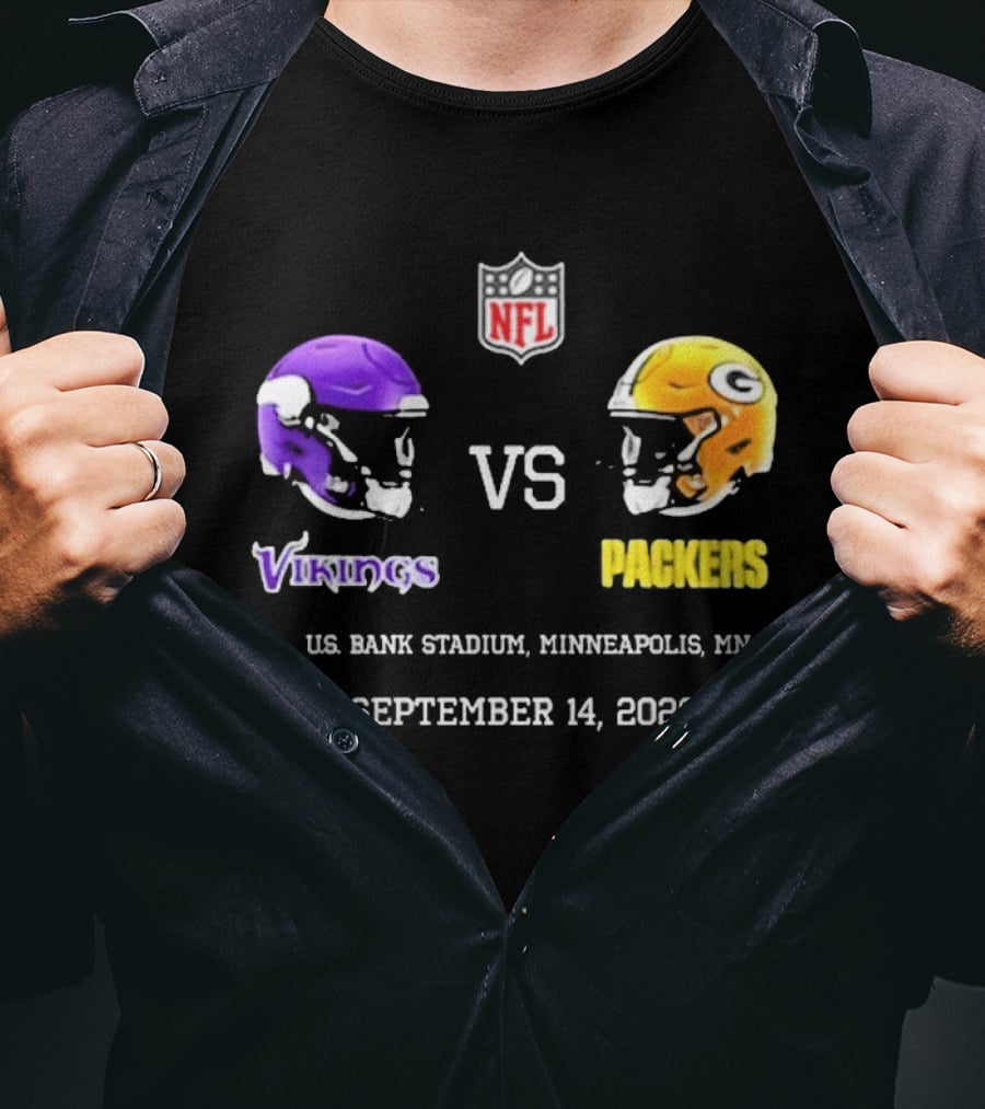 Green Bay Packers Vs Minnesota Vikings NFL September 14 2023 US Bank Stadium Minneapolis MN T-Shirt
