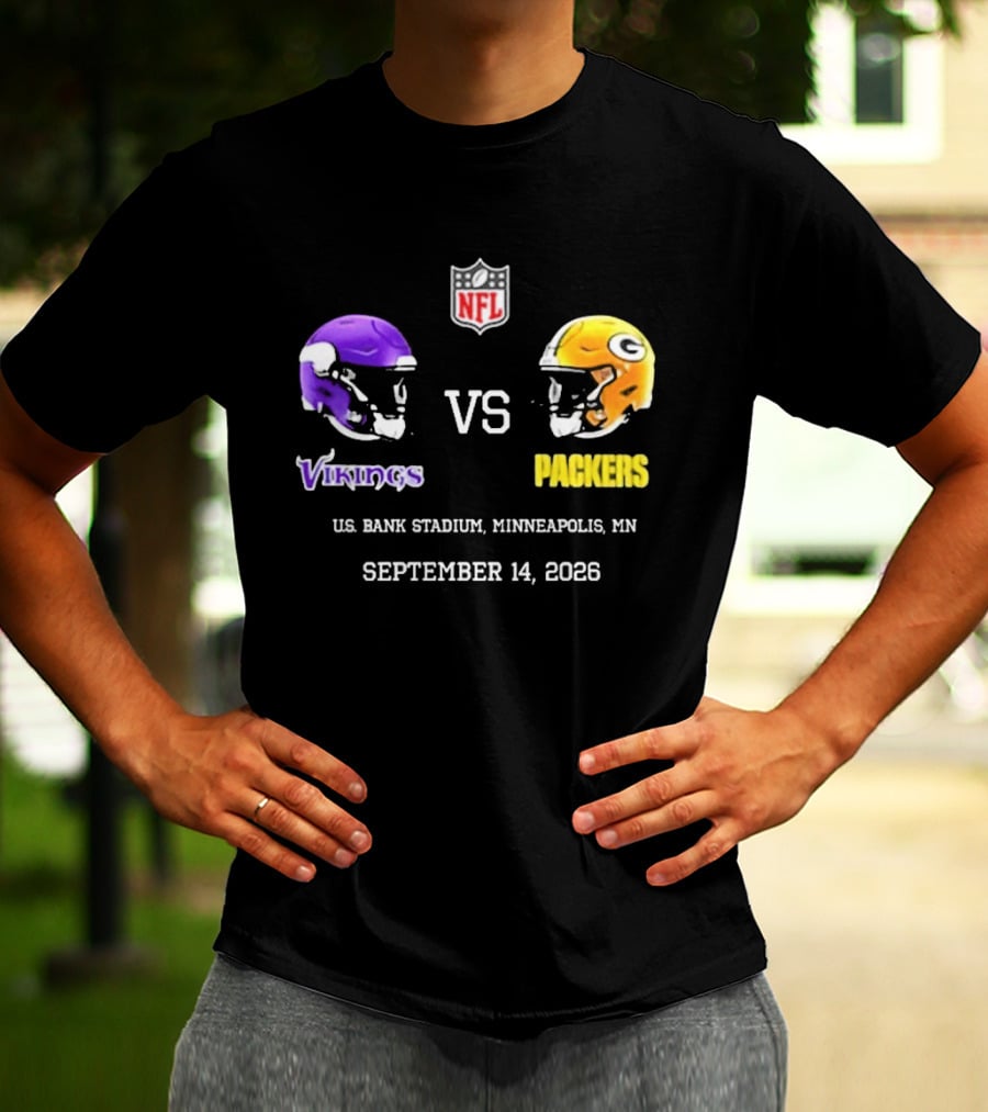 Green Bay Packers Vs Minnesota Vikings NFL September 14 2023 US Bank Stadium Minneapolis MN T-Shirt
