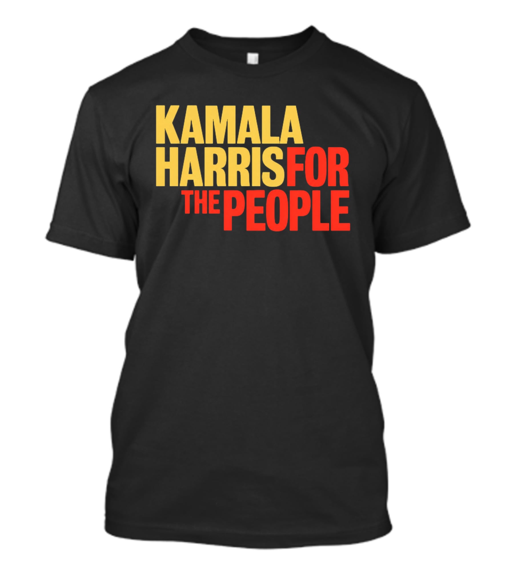 Kamala Harris For The People Text Classic Bold Yellow And Red T-Shirt