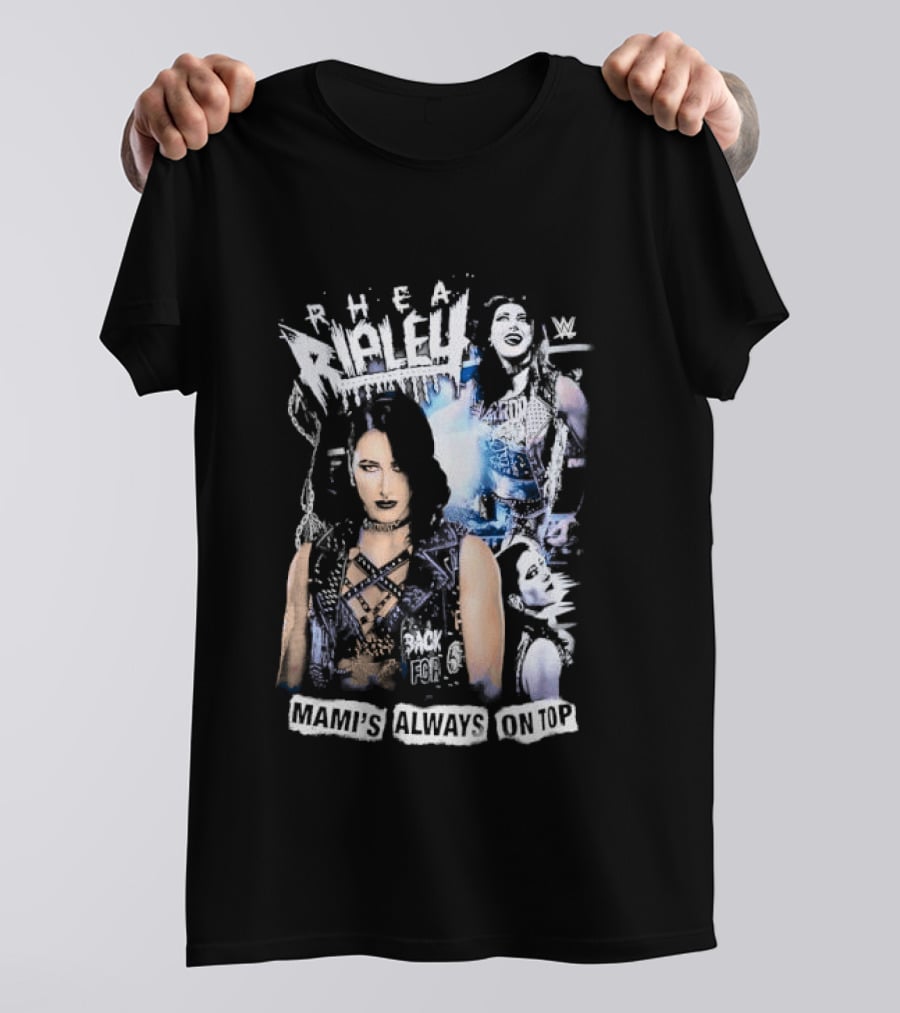 Rhea Ripley WWE Mami's Always On Top Wrestler Collage T-Shirt
