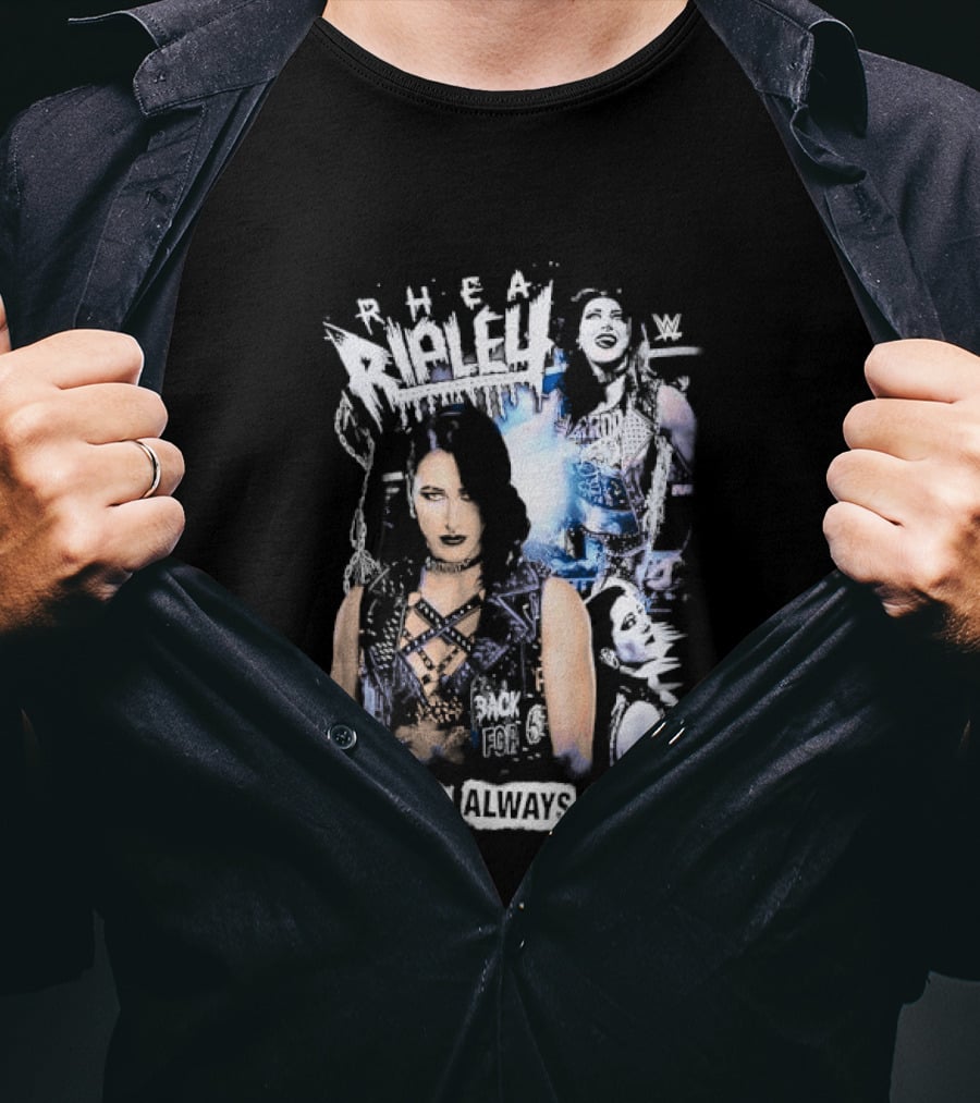 Rhea Ripley WWE Mami's Always On Top Wrestler Collage T-Shirt