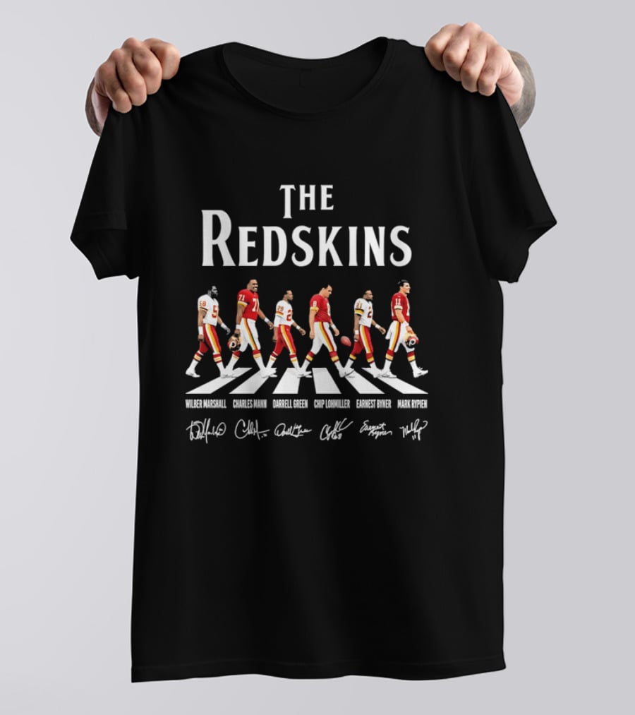 The Redskins Wilber Marshall Charles Mann Abbey Road Football Legends T-Shirt
