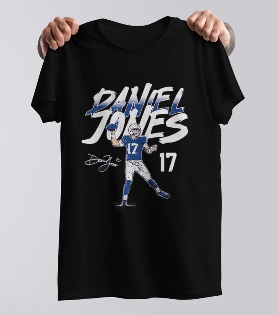 Daniel Jones 17 Indianapolis Colts Football Quarterback T-Shirt