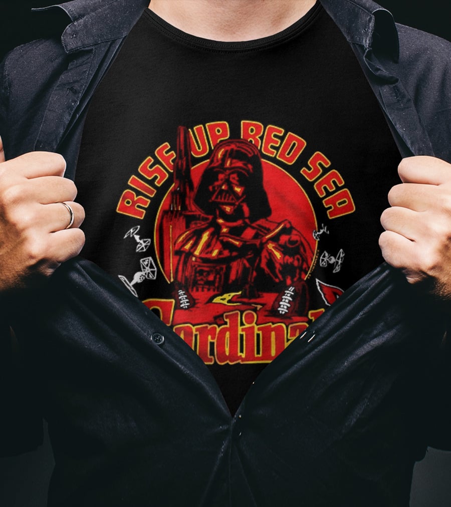 Rise Up Red Sea Darth Vader Cardinals T-Shirt