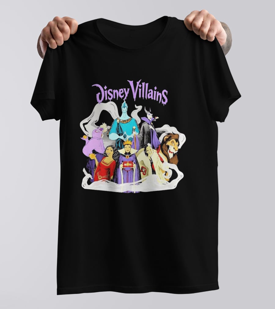 Disney Villains Halloween Squad Maleficent Hades Ursula Scar Evil Queen Cruella De Vil T-Shirt