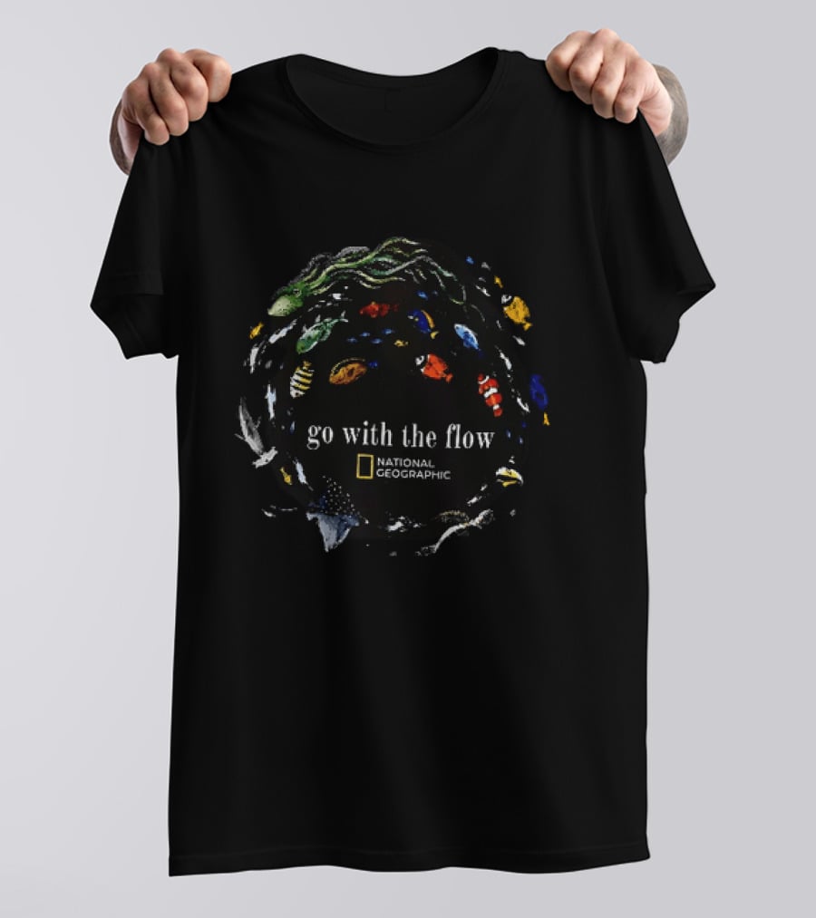 Go With The Flow National Geographic Colorful Sea Creatures T-Shirt