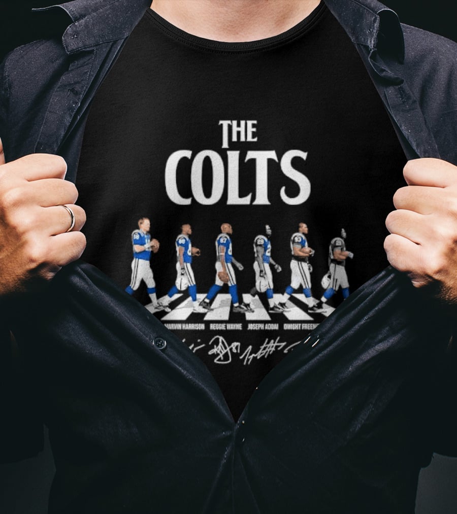 Indianapolis Colts Roster Players Crosswalk Signatures The Colts T-Shirt