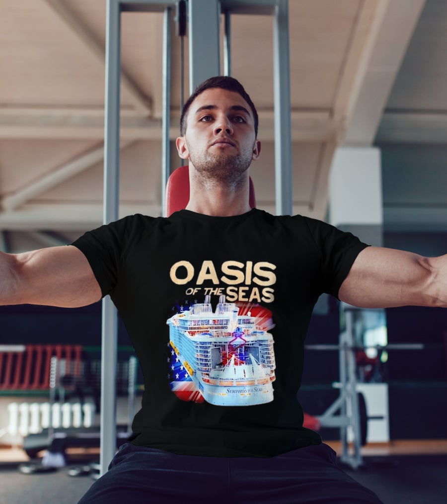 Oasis Of The Seas Symphony Cruise Ship American Flag T-Shirt